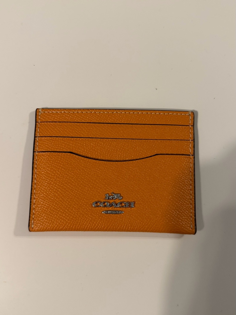 Coach Orange Leather Card Case